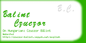 balint czuczor business card