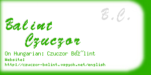 balint czuczor business card